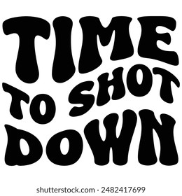 Shot Glass typography Black Glyph Style vector