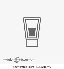 shot glass vector icon