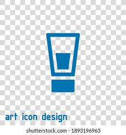 shot glass vector icon on an abstract background