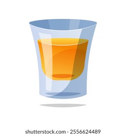 Shot glass vector isolated on white background.