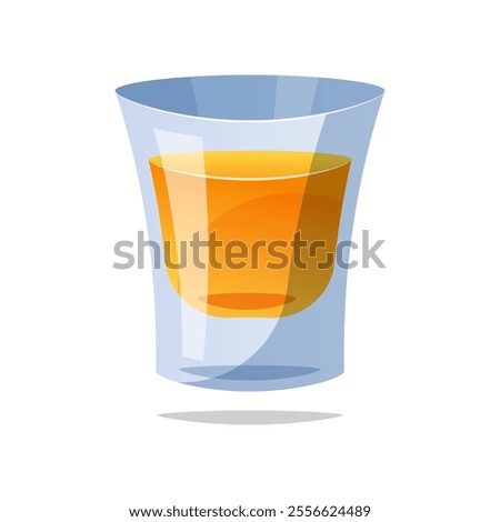Shot glass vector isolated on white background.