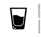 Shot Glass with Wave Liquid Level Design