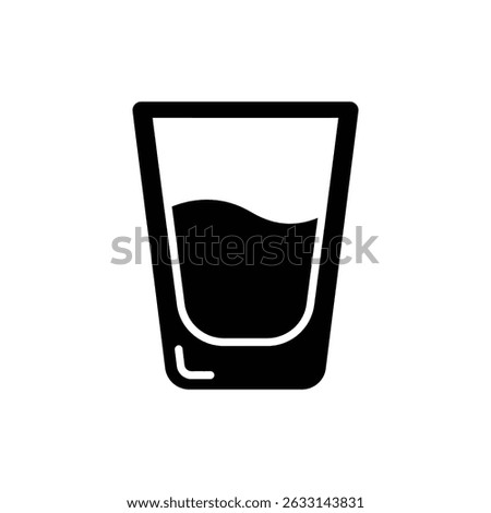 Shot Glass with Wave Liquid Level Design