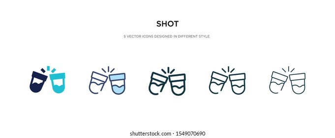 shot icon in different style vector illustration. two colored and black shot vector icons designed in filled, outline, line and stroke style can be used for web, mobile, ui