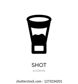 shot icon vector on white background, shot trendy filled icons from Alcohol collection, shot simple element illustration