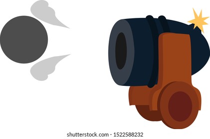 Shot, illustration, vector on white background.
