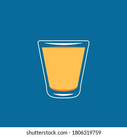 Shot liquor logo design. Shot liquor doodle symbol.