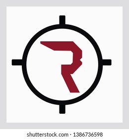 Shot Logo R Simple Design 