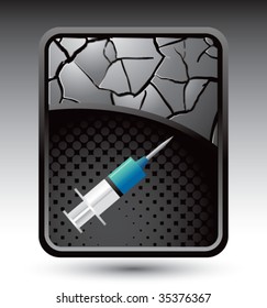 shot needle on cracked banner