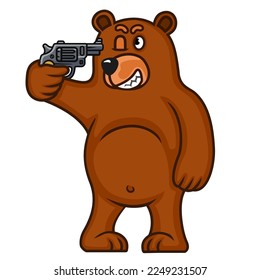 Shot with a pistol in the head, image on a white background