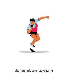 Shot Put Branding Identity Corporate vector logo design template Isolated on a white background