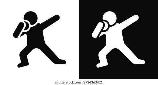 Aufnahme setzen Symbol Weiß und Schwarz Hintergrundstil