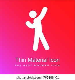 Shot Put red and pink gradient material white icon minimal design