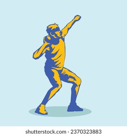 Shot Put Sports Competition Vector