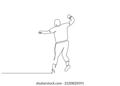 shot put sports male athlete olympics lifestyle one line art design vector