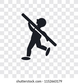 Shot Put vector icon isolated on transparent background, Shot Put logo concept