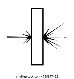 shot smashed the walls