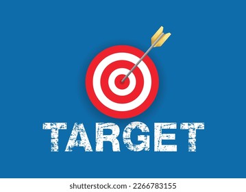 Shot at Target, Flat winner and success symbol design, vector design.