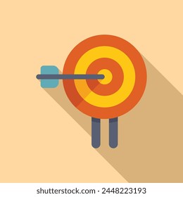 Shot work target icon flat vector. Breath worker attitude. Handle worker reduce