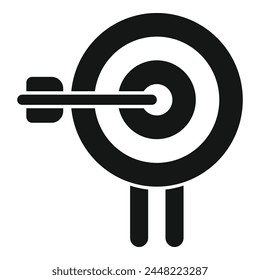 Shot work target icon simple vector. Breath worker attitude. Handle worker reduce