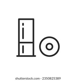 Shotgun Ammo Icon. Vector Linear Illustration of Bullets Cartridges for Sport Shooting and Hunting. 