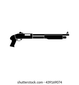 Shotgun black simple icon. vector illustration. Flat style for web and mobile.