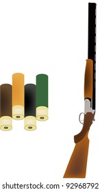 shotgun with shotgun cartridges