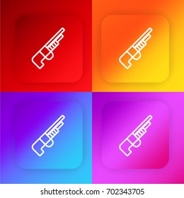 Shotgun four color gradient app icon set
