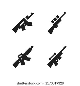 shotgun icon. 4 shotgun vector icons set. rifle icons for web and design about shotgun theme