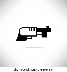 shotgun icon with drop shadow vector illustration