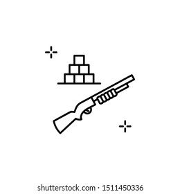 Shotgun icon. Element of Spain thin line icon