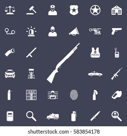 Shotgun Icon. Police Set Of Icons