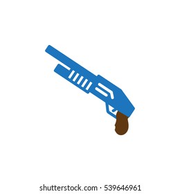 Shotgun icon vector, filled flat sign, solid colorful pictogram isolated on white. Symbol, logo illustration