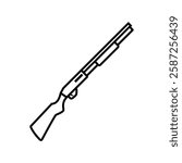 Shotgun icon vector. Rifle illustration sign. weapon symbol. Hunting logo.