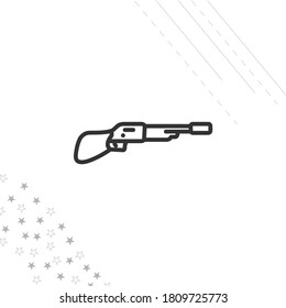 shotgun isolated line icon for web and mobile