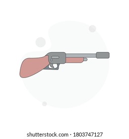 ilustración plana vectorial aislada de escopeta