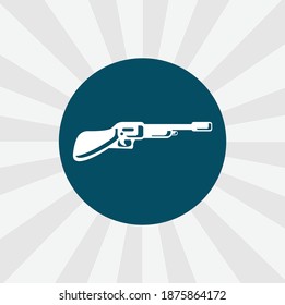 Shotgun einzelne Vektorsymbol. Schusswaffendesign-Element