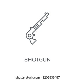 Shotgun linear icon. Shotgun concept stroke symbol design. Thin graphic elements vector illustration, outline pattern on a white background, eps 10.