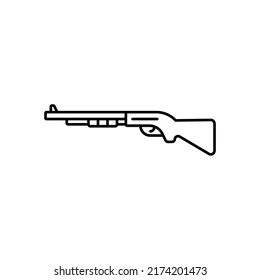 Shotgun linear icon on white background