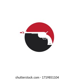 
diseño de ilustraciones vectoriales del logotipo de escopeta