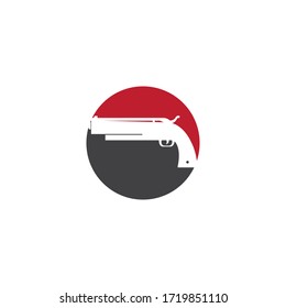 
shotgun logo vector template illustration design