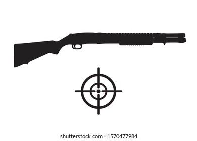 Shotgun Rifle Target Vector Graphic