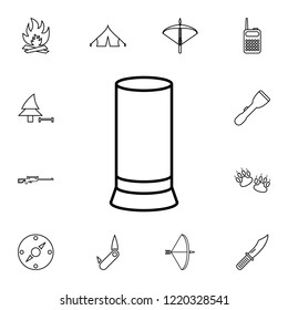 Shotgun shell, cartridge case icon. Detailed set of diving, fishing and hunting icons. Premium quality graphic design icon. One of the collection icons for websites, web design, on white background