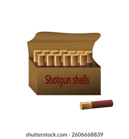 Shotgun shells in an open box