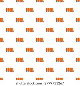 Shotgun shells repeating pattern creating an ammunition background
