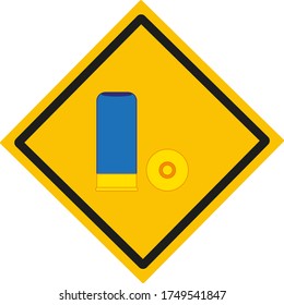 shotgun shells, vector on white background