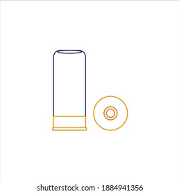 shotgun shells, vector on white background