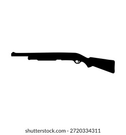 Shotgun Silhouette Vektor flache Illustration Design.
