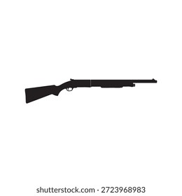 Shotgun Silhouette Vektor flache Illustration Design