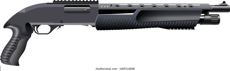 shotgun vector for games or animations